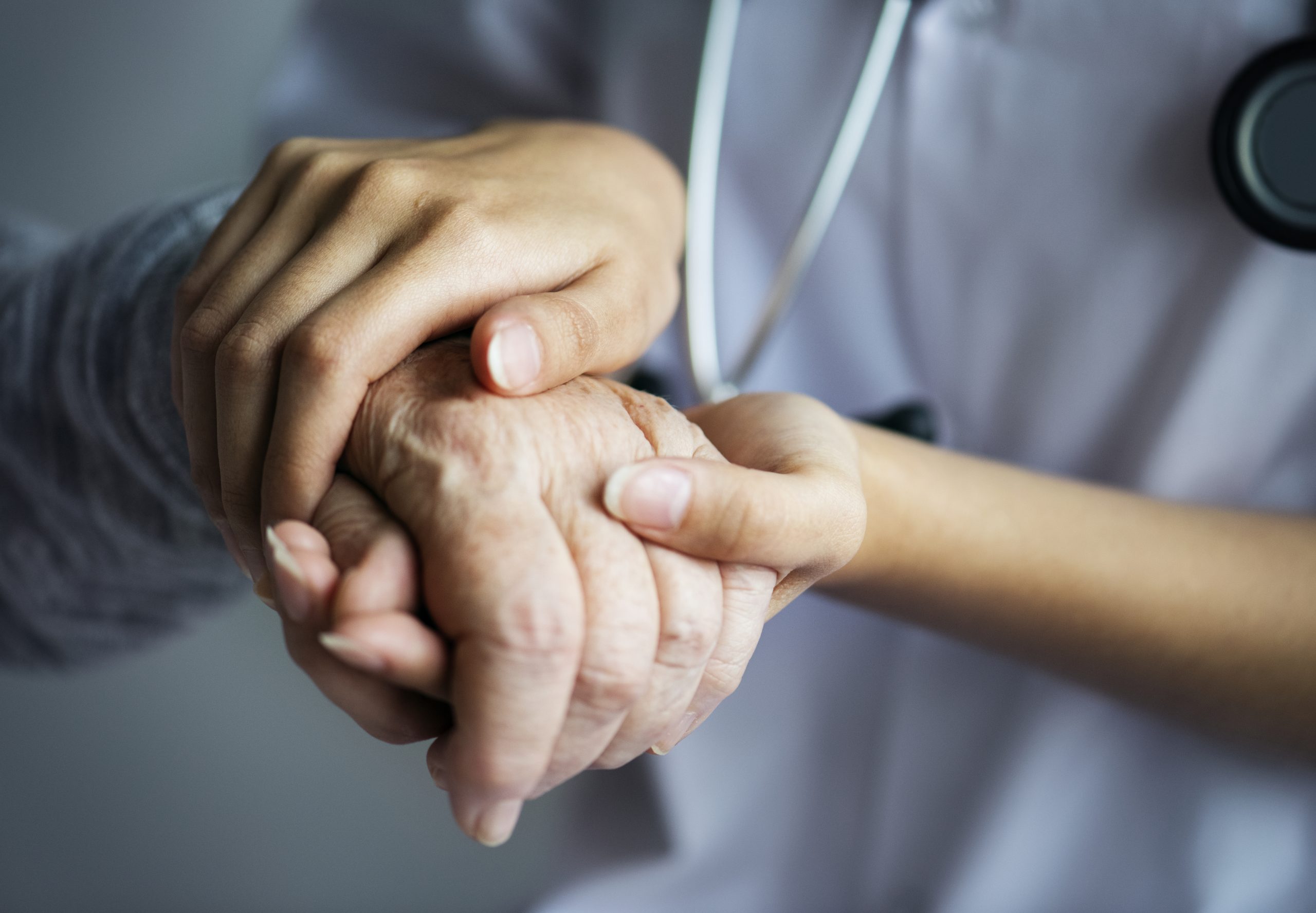 closeup of a support hands